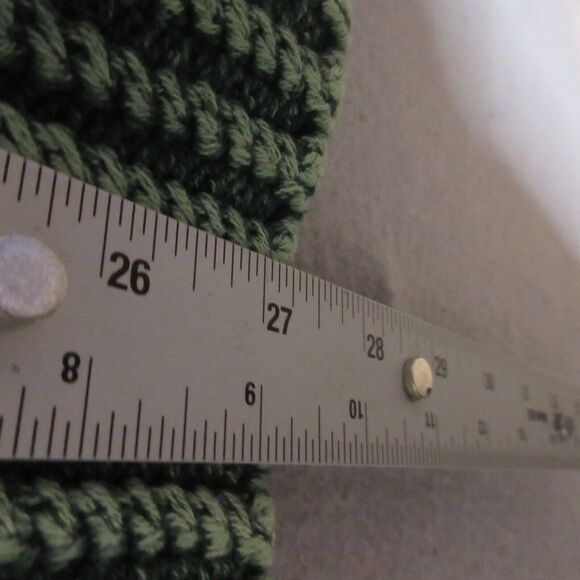 LL Bean Signature Sweater Women Medium Green Cable Knit Fisherman Cotton - Picture 8 of 12